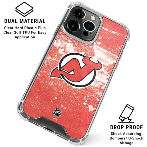 NHL New Jersey Devils Frozen iPhone 16 Pro Clear Case